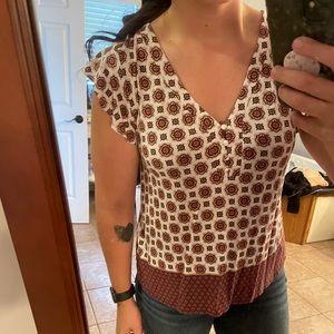 Everhart tank with ruffle sleeves